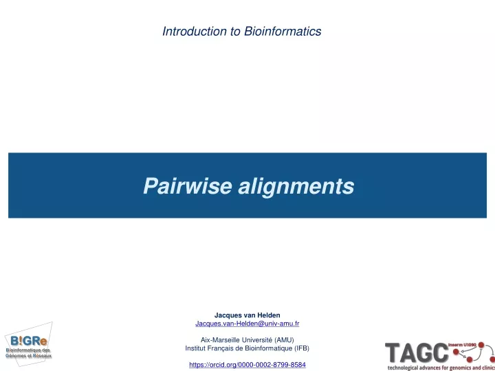 introduction to bioinformatics