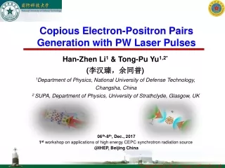 Han-Zhen Li 1  &amp; Tong-Pu Yu 1,2* ( 李汉臻，余同普 )