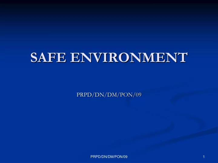 safe environment