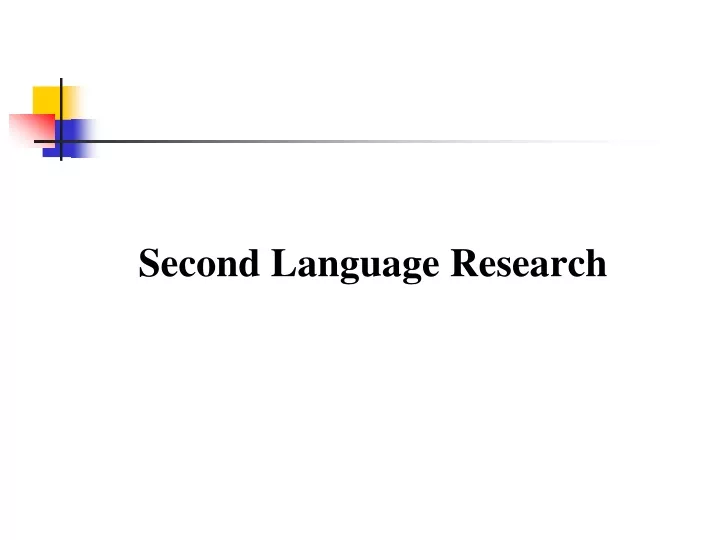 second language research