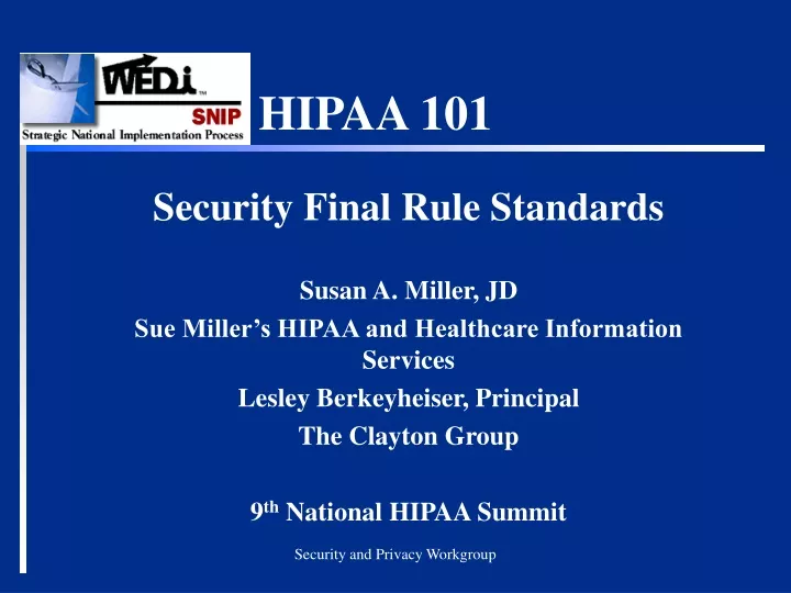 hipaa 101