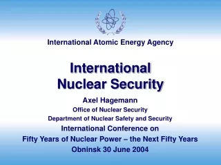 International  Nuclear Security