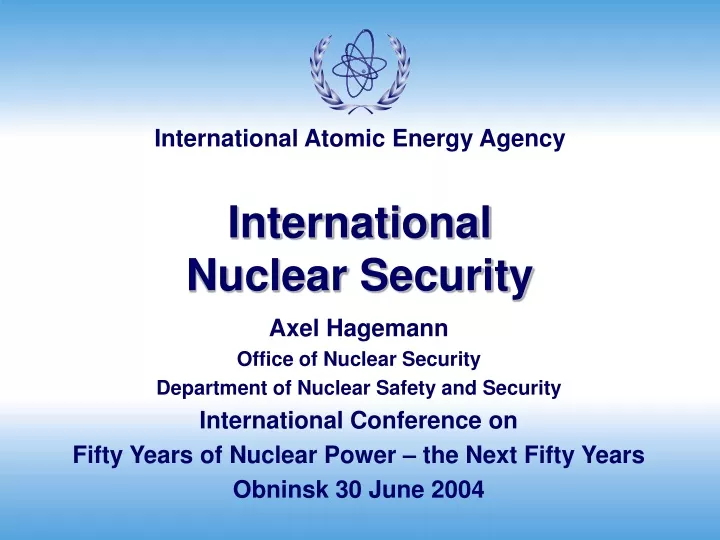 international nuclear security