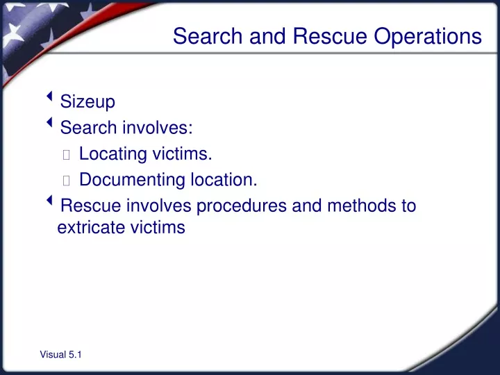 search and rescue operations