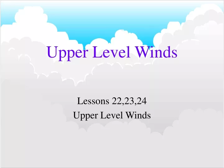 upper level winds