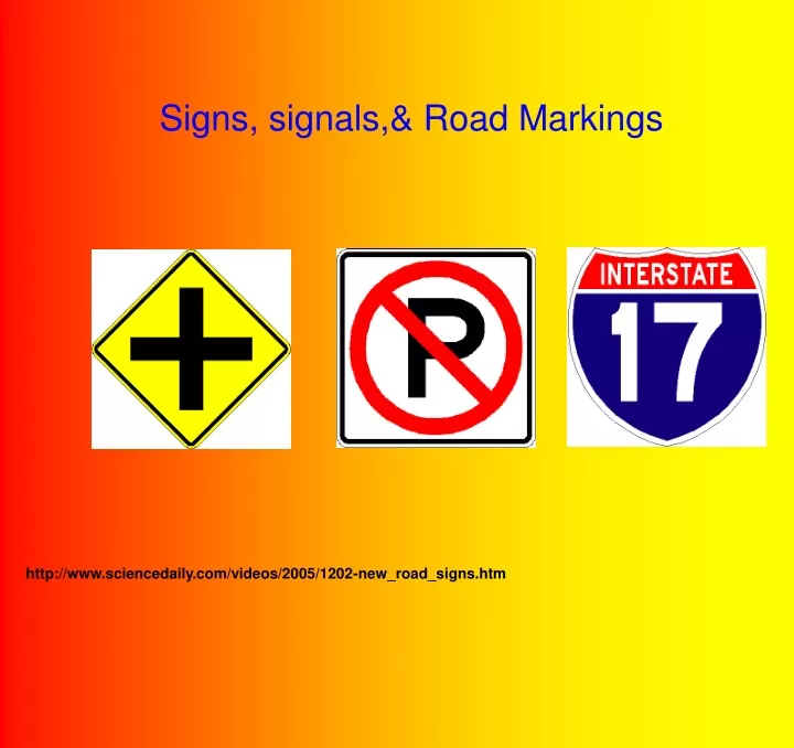 signs signals road markings