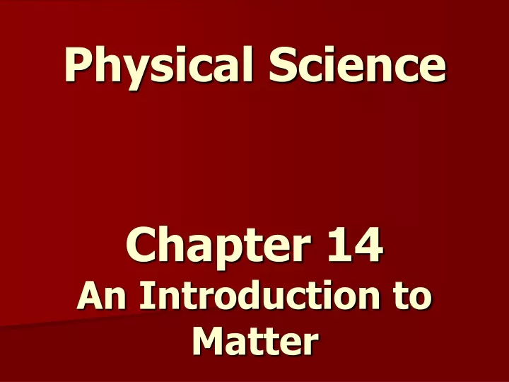 physical science