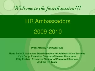 HR Ambassadors  2009-2010