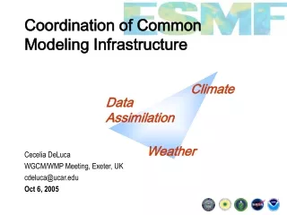 Coordination of Common  Modeling Infrastructure