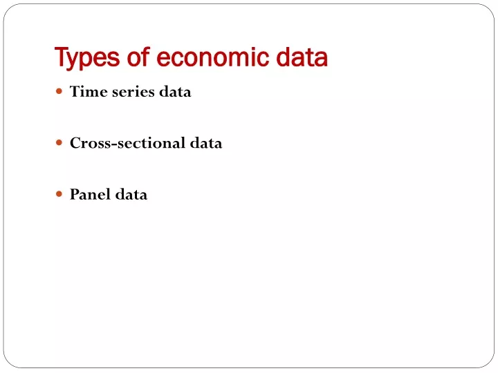 types of economic data