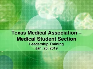 Texas Medical Association – Medical Student Section