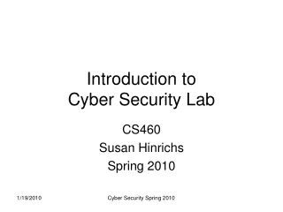 Introduction to  Cyber Security Lab