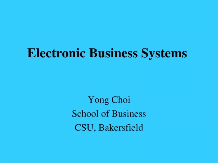 electronic business systems