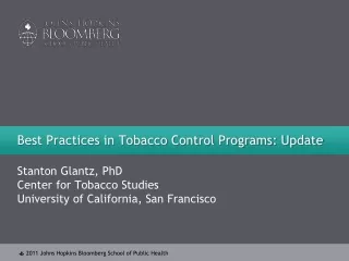 Best Practices in Tobacco Control Programs: Update