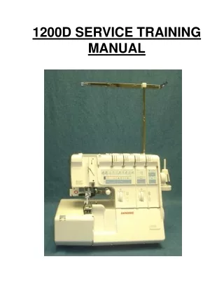 1200D SERVICE TRAINING MANUAL