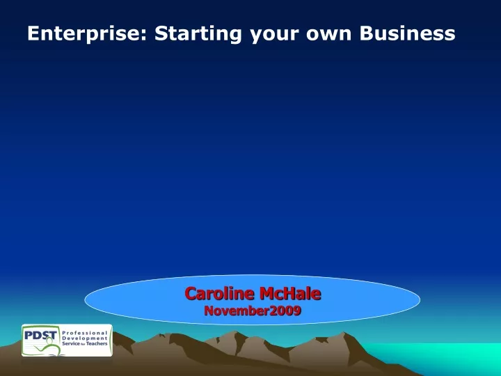 enterprise starting your own business