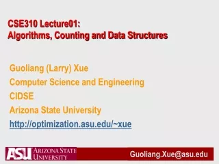 CSE310 Lecture01: Algorithms, Counting and Data Structures