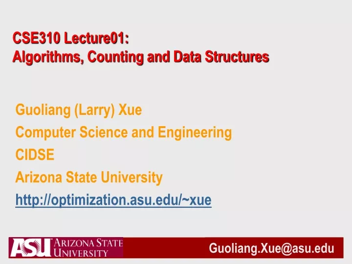 cse310 lecture01 algorithms counting and data structures