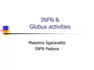 INFN &amp;  Globus activities