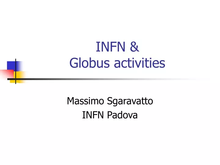 infn globus activities