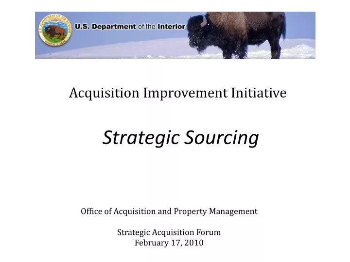 strategic sourcing