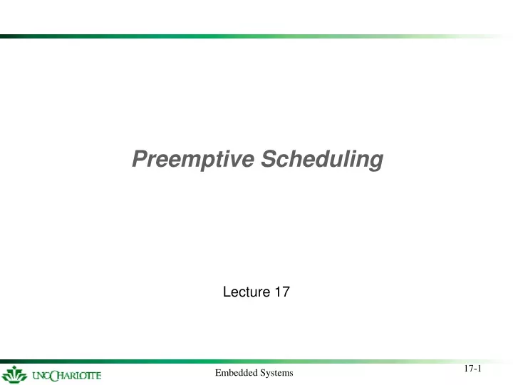 preemptive scheduling