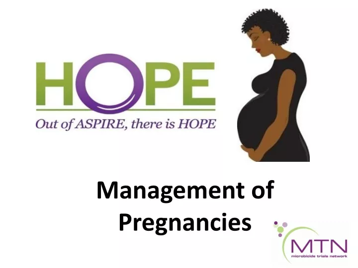 management of pregnancies