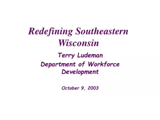 Redefining Southeastern Wisconsin