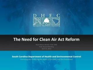 The Need for Clean Air Act Reform