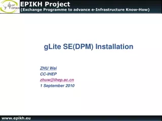 gLite SE(DPM) Installation