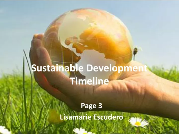 sustainable development timeline