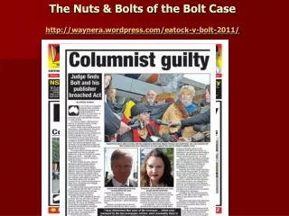 The Nuts &amp; Bolts of the Bolt Case waynera.wordpress/eatock-v-bolt-2011/