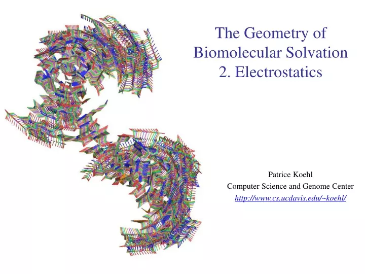 the geometry of biomolecular solvation 2 electrostatics