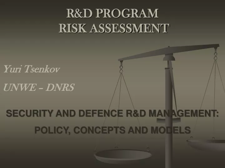 r d program risk assessment