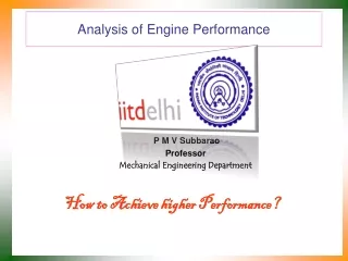 Analysis of Engine Performance