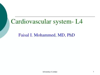 Cardiovascular system- L4