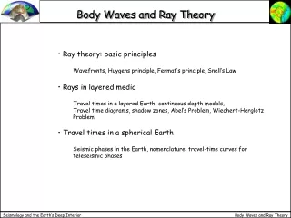 Body Waves and Ray Theory