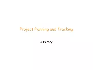 Project Planning and Tracking