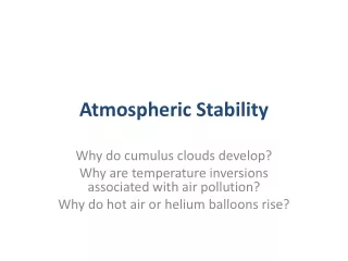 Atmospheric Stability