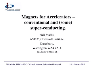 Magnets for Accelerators – conventional and (some)  super-conducting.