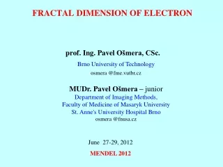 FRactal  Dimension of Electron