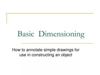 Basic  Dimensioning