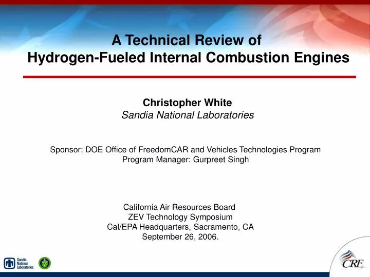 a technical review of hydrogen fueled internal