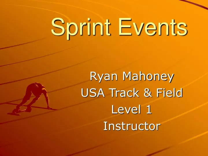 sprint events