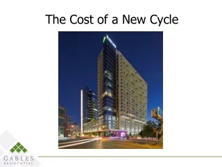 The Cost of a New Cycle
