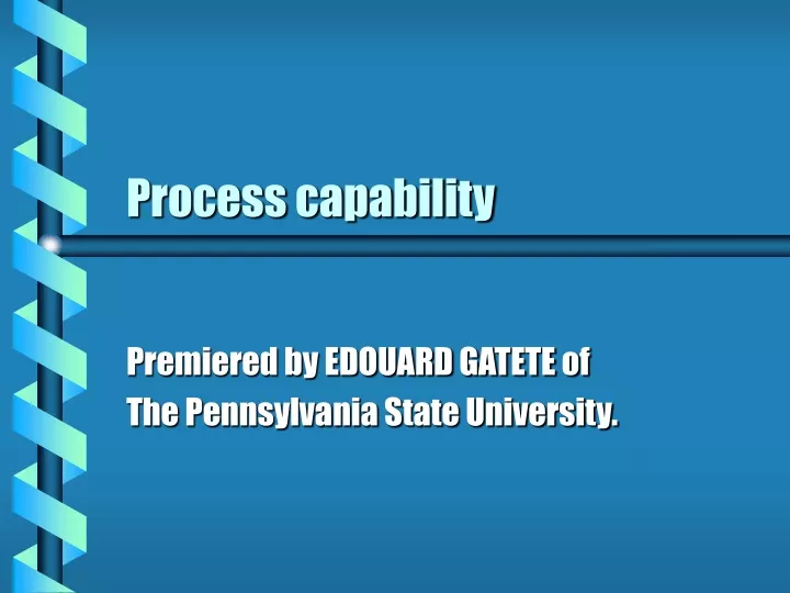 process capability