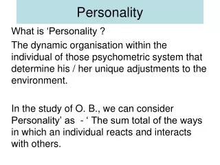 Personality