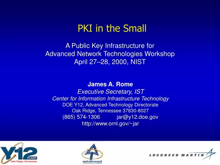 pki in the small