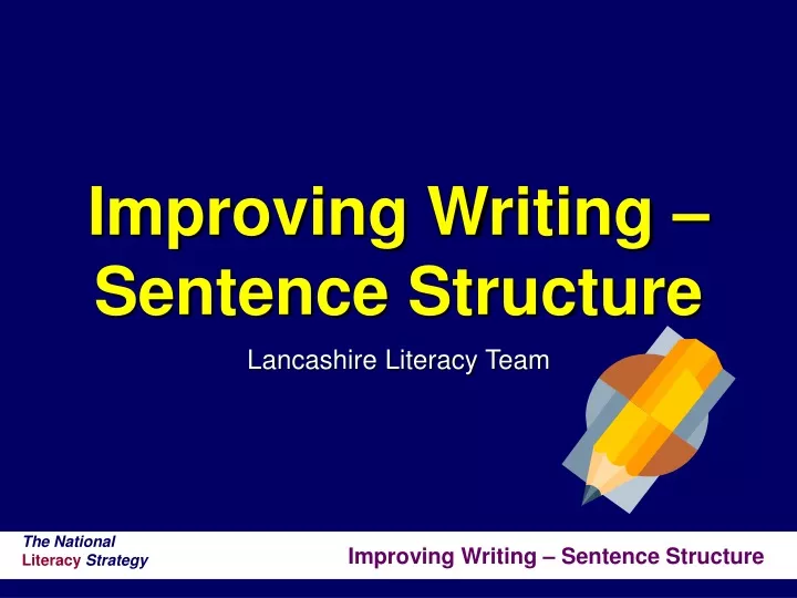 improving writing sentence structure