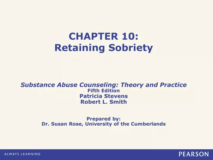 chapter 10 retaining sobriety